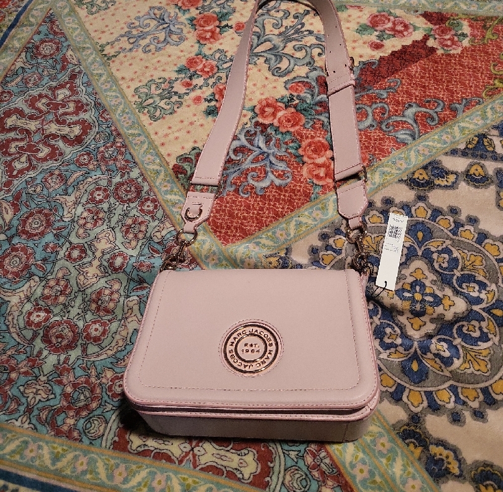 Marc Jacobs Pink Crossbody Bag with Textured Finish
